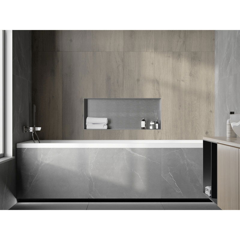 Mexen X-Wall-NR étagère encastrée sans rebord 75 x 30 cm, inox - 1911753010