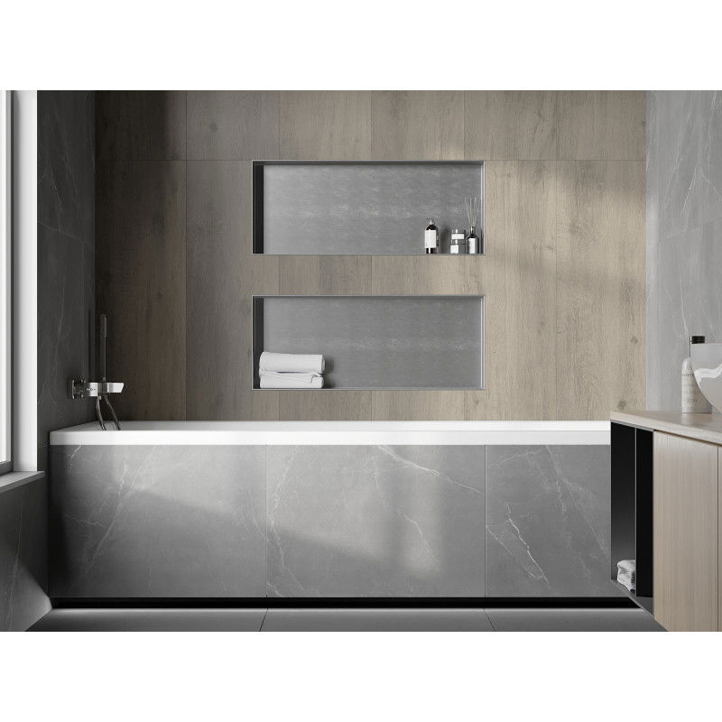 Mexen X-Wall-NR étagère encastrée sans rebord 75 x 30 cm, inox - 1911753010