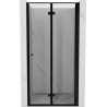 Mexen Mist-F porte de douche repliable droite 80 cm, cadre noir, noir - 8A6-080-000-70-70-P
