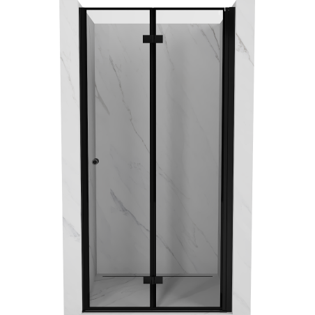 Mexen Mist-F porte de douche pliable droite 85 cm, cadre noir, noir - 8A6-085-000-70-70-P