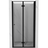 Mexen Mist-F porte de douche pliable droite 85 cm, cadre noir, noir - 8A6-085-000-70-70-P