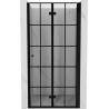 Mexen Mist-F porte de douche pliante droite 85 cm, grille noire, noire - 8A6-085-000-70-77-P