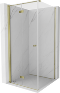 Mexen Mist-F T cabine de douche pliante gauche 70 x 70 cm, transparent, dorée - 8A6T-070-070-50-00-L