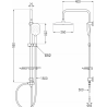 Mexen T22 colonne de douche, noir - 798222293-70