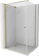 Mexen Mist-F T cabine de douche pliante gauche 100 x 80 cm, transparent, or - 8A6T-100-080-50-00-L