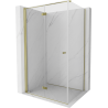 Mexen Mist-F T cabine de douche repliable gauche 80 x 100 cm, transparent, or - 8A6T-080-100-50-00-L