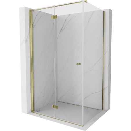 Mexen Mist-F cabine de douche pliante gauche 100 x 120 cm, transparente, or - 8A6T-100-120-50-00-L