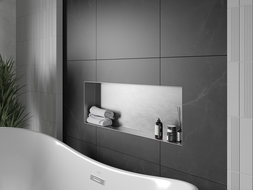 Mexen X-Wall-NR étagère encastrée sans rebord 90 x 30 cm, inox - 1911903010