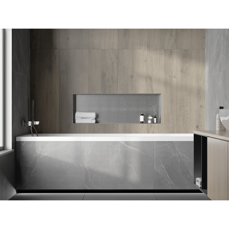 Mexen X-Wall-NR étagère encastrée sans rebord 90 x 30 cm, inox - 1911903010