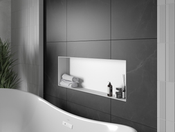 Mexen X-Wall-NR étagère encastrable sans collier 90 x 30 cm, blanche - 1921903010