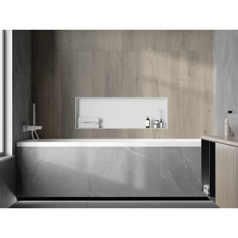 Mexen X-Wall-NR étagère encastrable sans collier 90 x 30 cm, blanche - 1921903010