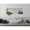 Mexen X-Wall-NR étagère encastrable sans collier 90 x 30 cm, blanche - 1921903010