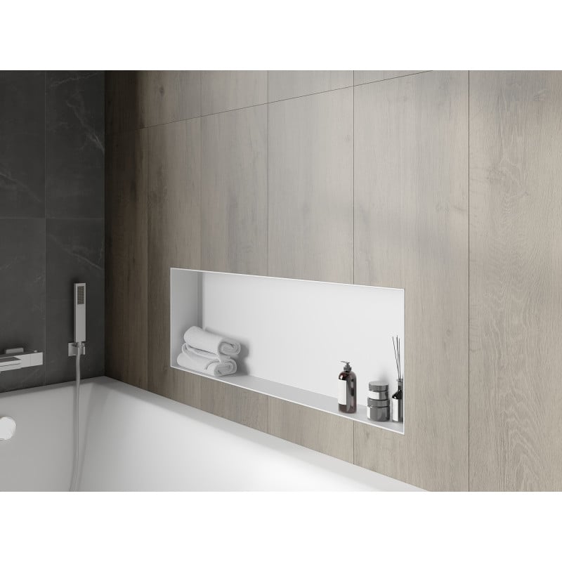 Mexen X-Wall-NR étagère encastrée sans rebord 90 x 30 cm, blanche - 1921903010