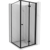 Mexen Mist-F cabine de douche pliante droite 75 x 75 cm, cadre noir, noir - 8A6T-075-075-70-70-P
