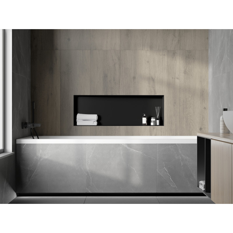 Mexen X-Wall-NR étagère encastrée sans rebord 90 x 30 cm, noire - 1971903010