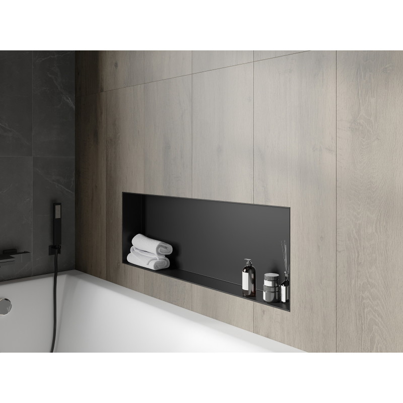 Mexen X-Wall-NR étagère encastrée sans rebord 90 x 30 cm, noir - 1971903010