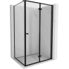 Mexen Mist-F cabine de douche pliante droite 110 x 75 cm, cadre noir, noir - 8A6T-110-075-70-70-P