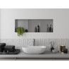 Mexen X-Wall-NR étagère encastrée sans collerette avec tablette 90 x 30 cm, inox - 1911903010S