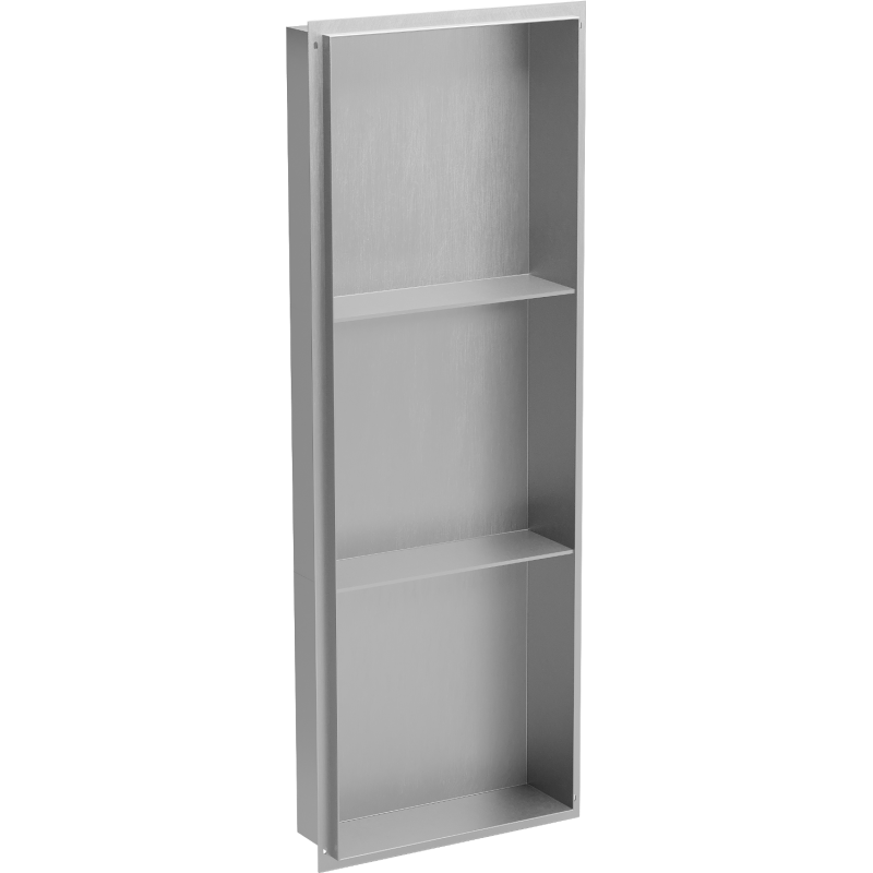 Mexen X-Wall-NR étagère encastrée sans bride avec plateau 90 x 30 cm, inox - 1911903010S