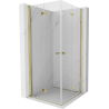 Mexen Mist-F Duo cabine de douche pliante 70 x 70 cm, transparent, or - 8A6-070L-070P-50-00