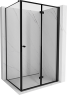 Mexen Mist-F T cabine de douche pliante droite 100 x 80 cm, cadre noir, noir - 8A6T-100-080-70-70-P