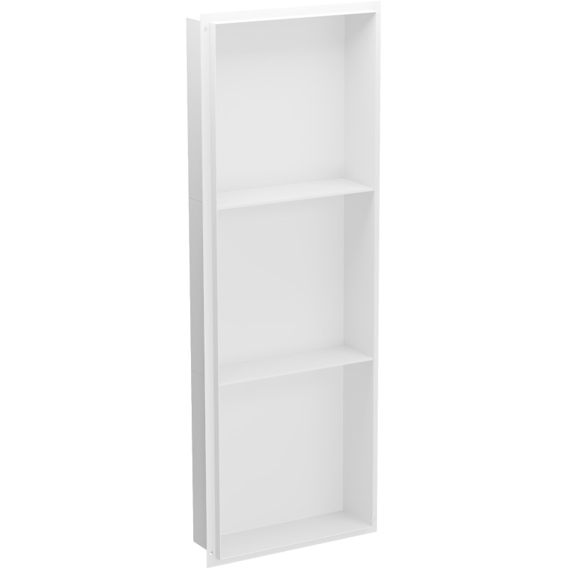 Mexen X-Wall-NR étagère encastrée sans rebord avec étagère 90 x 30 cm, blanche - 1921903010S