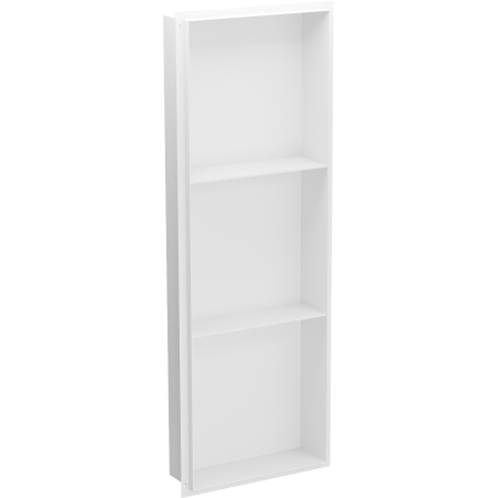 Mexen X-Wall-NR étagère encastrable sans bride avec étagère 90 x 30 cm, blanche - 1921903010S