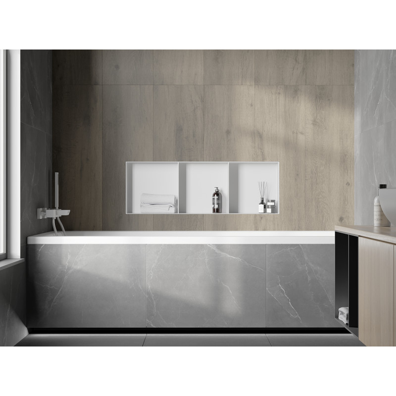 Mexen X-Wall-NR étagère murale sans rebord avec tablette 90 x 30 cm, blanche - 1921903010S