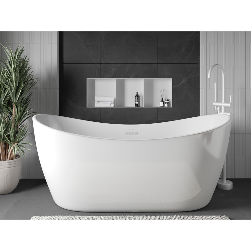Mexen X-Wall-NR étagère murale sans rebord avec tablette 90 x 30 cm, blanche - 1921903010S