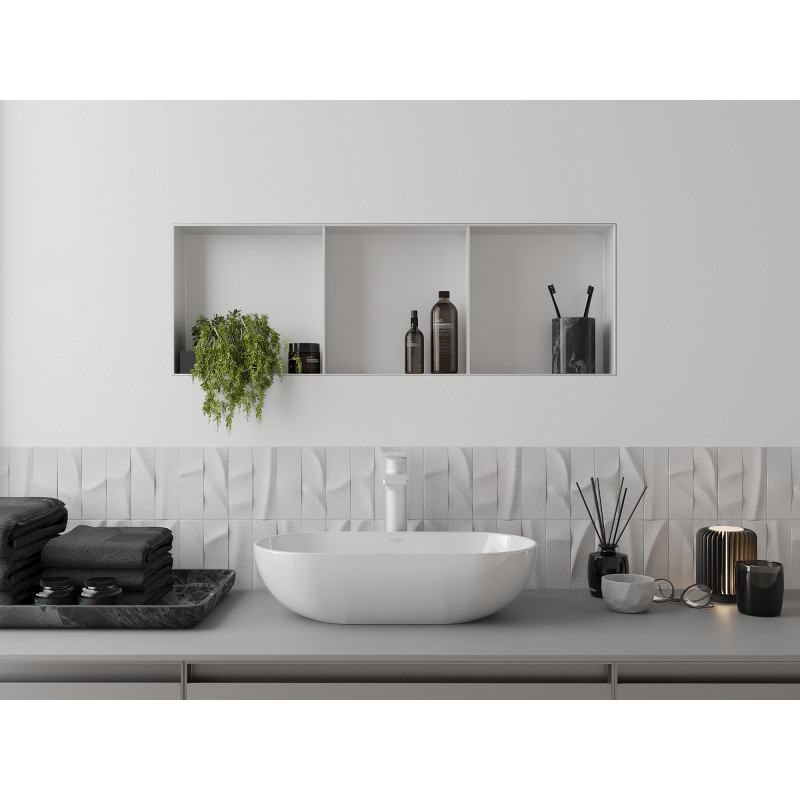 Mexen X-Wall-NR étagère murale sans rebord avec tablette 90 x 30 cm, blanche - 1921903010S