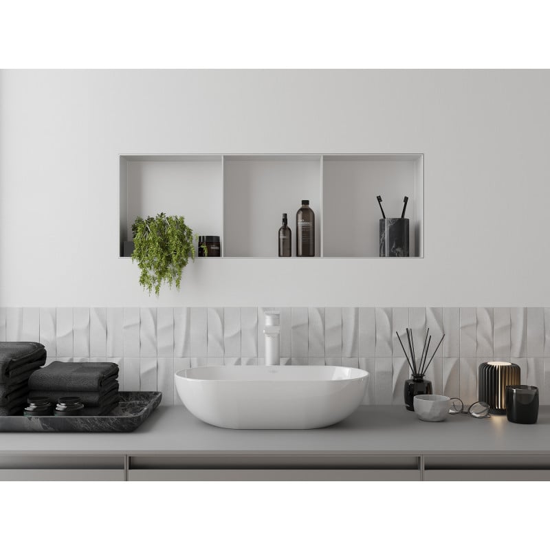 Mexen X-Wall-NR niche sans rebord avec étagère 90 x 30 cm, blanc - 1921903010S