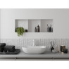 Mexen X-Wall-NR étagère murale sans rebord avec tablette 90 x 30 cm, blanche - 1921903010S