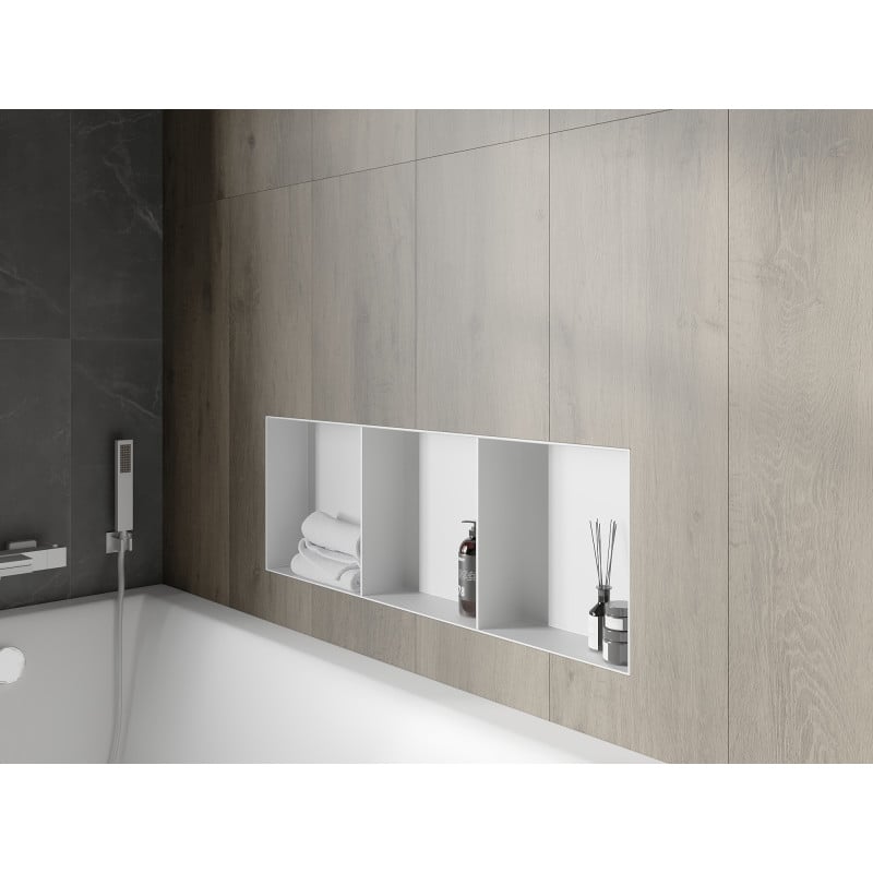 Mexen X-Wall-NR niche sans rebord avec étagère 90 x 30 cm, blanc - 1921903010S