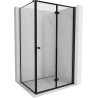 Mexen Mist-F cabine de douche repliable droite 110 x 85 cm, cadre noir, noir - 8A6T-110-085-70-70-P