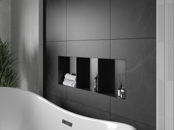 Mexen X-Wall-NR niche sans rebord avec étagère 90 x 30 cm, noire - 1971903010S