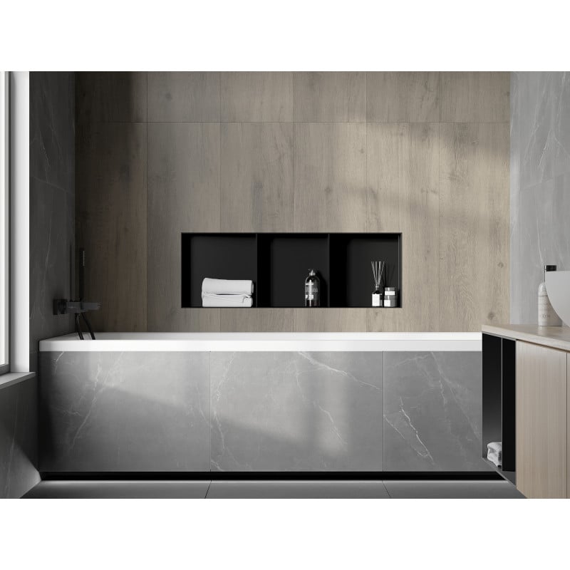 Mexen X-Wall-NR étagère encastrée sans rebord avec tablette 90 x 30 cm, noire - 1971903010S
