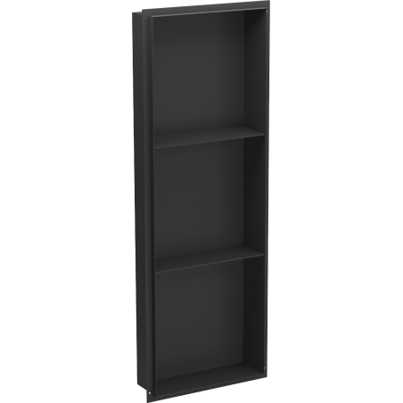 Mexen X-Wall-NR étagère encastrée sans rebord avec étagère 90 x 30 cm, noire - 1971903010S