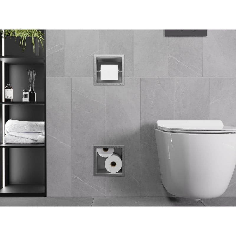 Mexen X-Wall-BP porte-papier toilette avec chargeur, inox - 1914