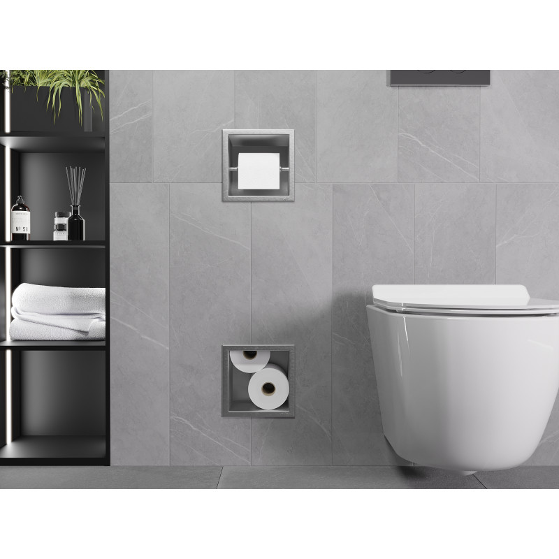 Mexen X-Wall-BP porte-papier toilette avec magasin, inox - 1914
