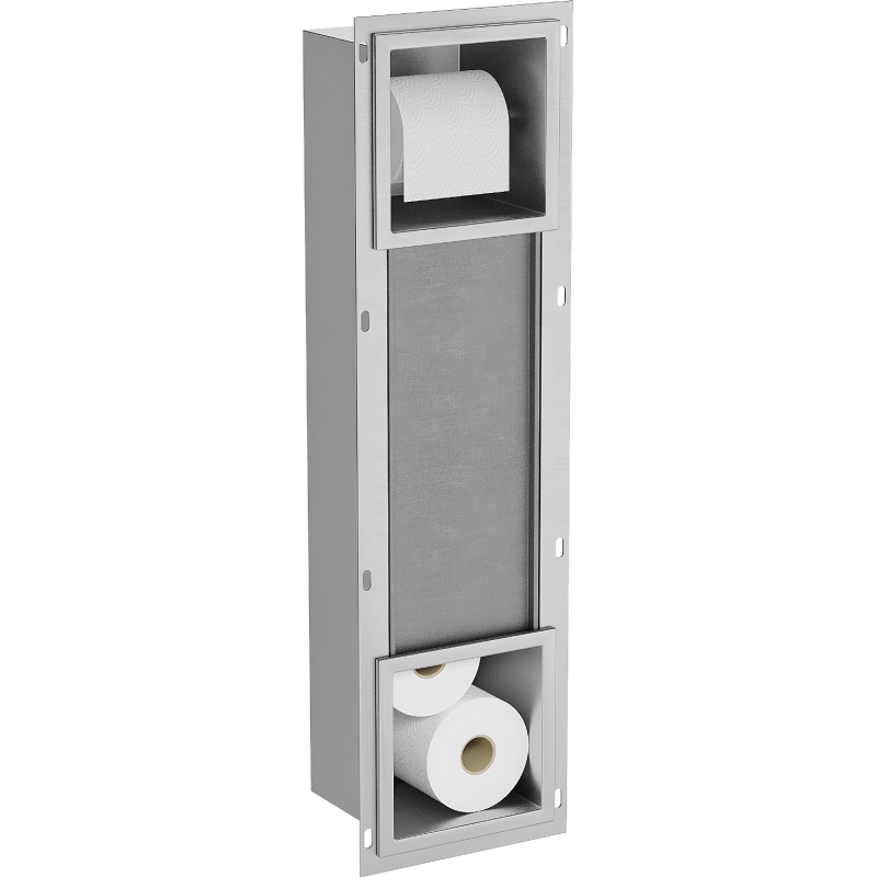 Mexen X-Wall-BP porte-papier toilette avec chargeur, inox - 1914