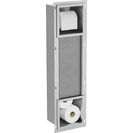 Mexen X-Wall-BP porte-papier toilette avec chargeur, inox - 1914