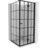 Mexen Mist-F cabine de douche pliante droite 80 x 80 cm, grille noire, noire - 8A6T-080-080-70-77-P