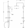Mexen T33 colonne de douche, blanche/chrome - 798333393-21
