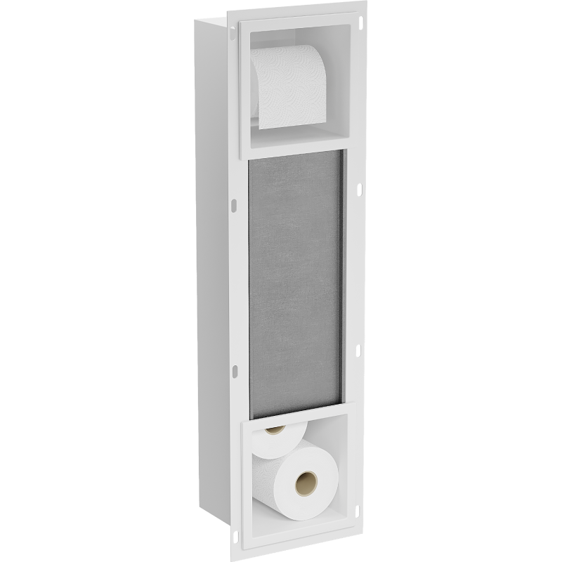 Mexen X-Wall-BP porte-papier toilette avec chargeur, blanc - 1924