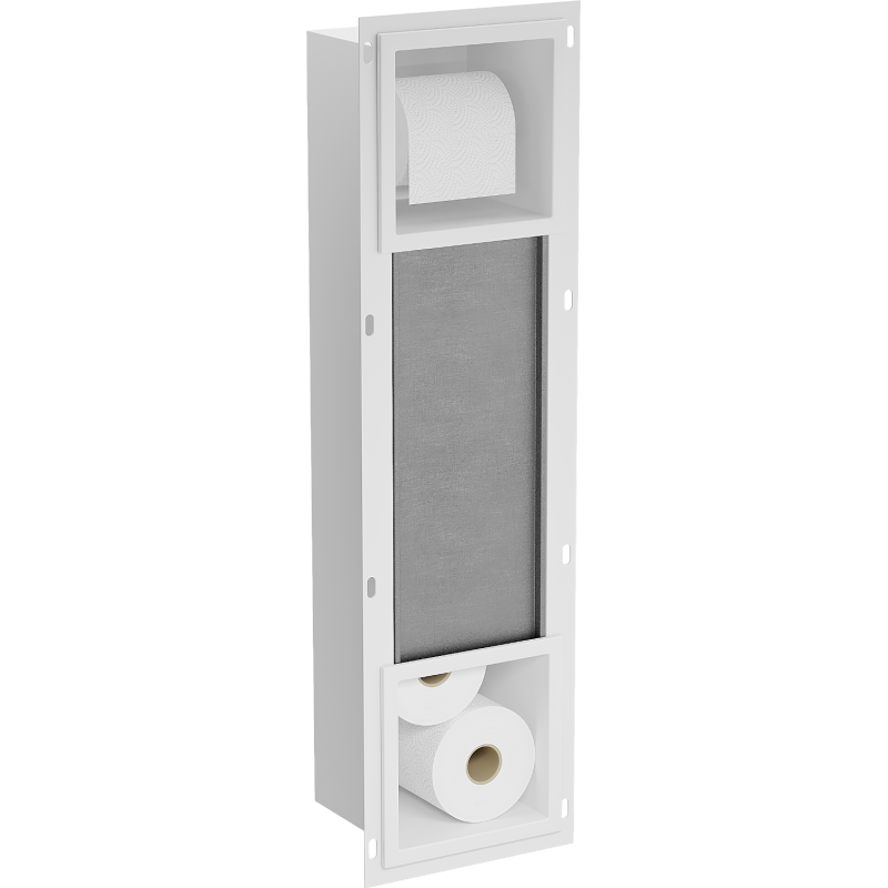 Ustensile pour papier toilette Mexen X-Wall-BP avec magasin, blanc - 1924