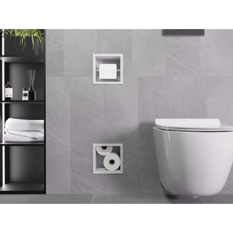 Mexen X-Wall-BP porte-papier toilette avec chargeur, blanc - 1924