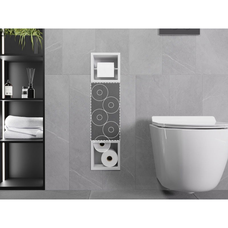 Mexen X-Wall-BP porte-papier toilette avec chargeur, blanc - 1924