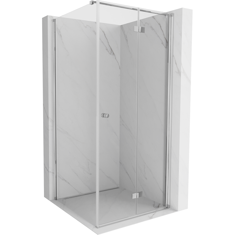 Mexen Mist-F cabine de douche pliante droite 85 x 85 cm, transparent, chromé - 8A6T-085-085-01-00-P