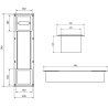 Mexen X-Wall-BP porte-papier toilette avec chargeur, inox - 1914