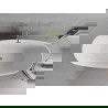 Mexen Luvo Slim baignoire autoportante 170 x 75 cm, blanche, trop-plein doré - 52801707500-50